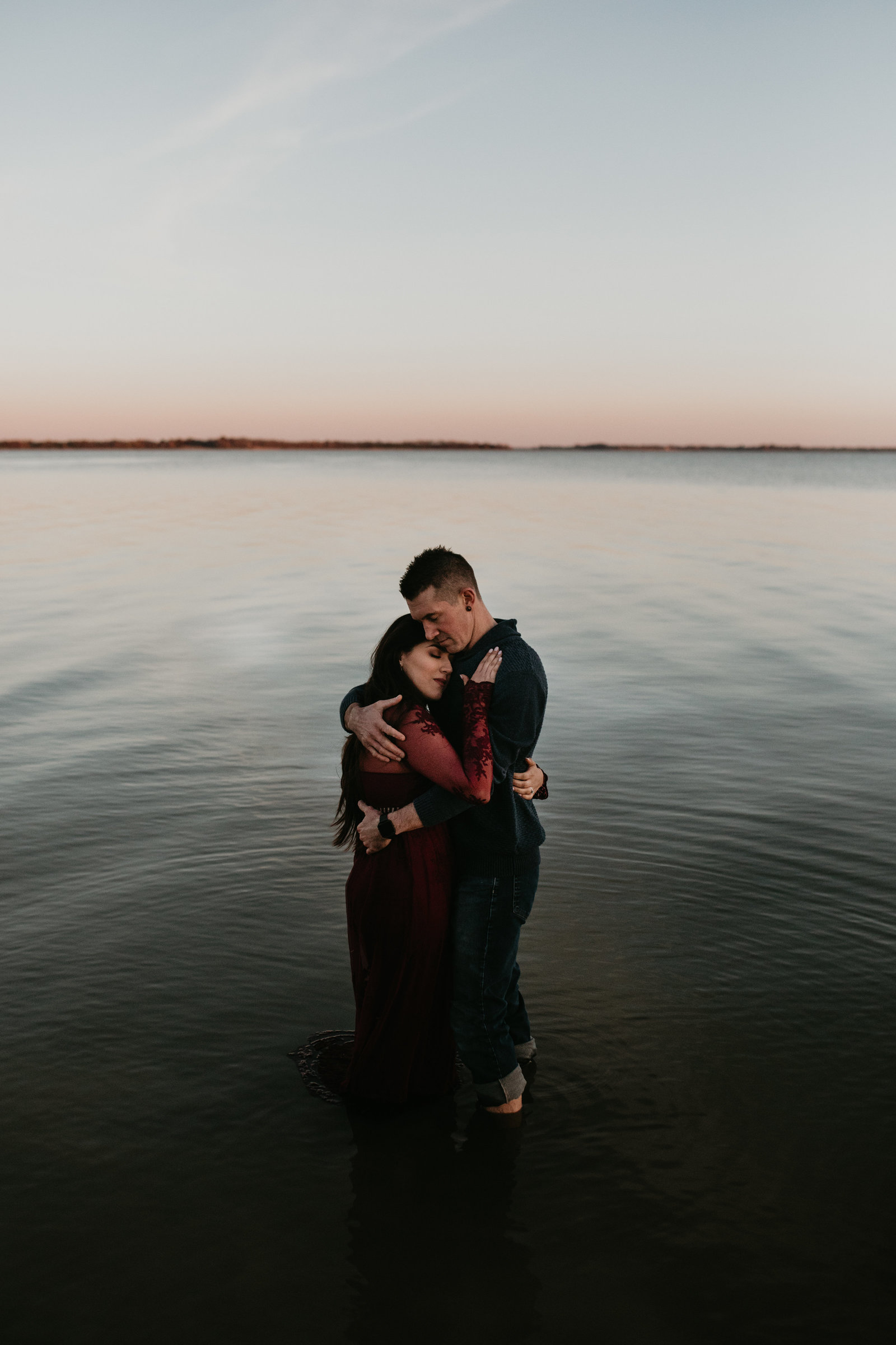 engagement session in the water at lake lavon in dallas texas
