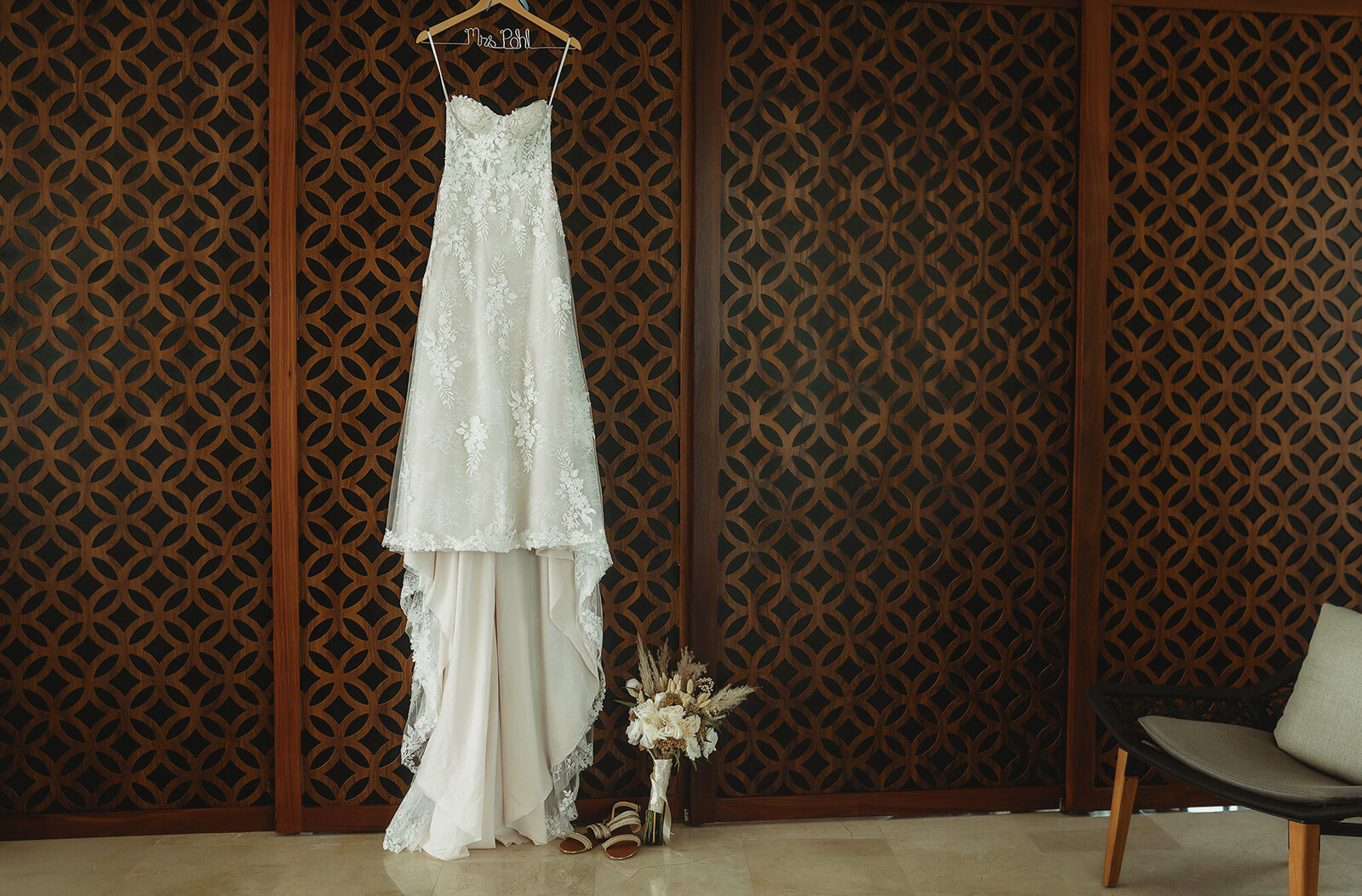 Wedding Dress detail shot.