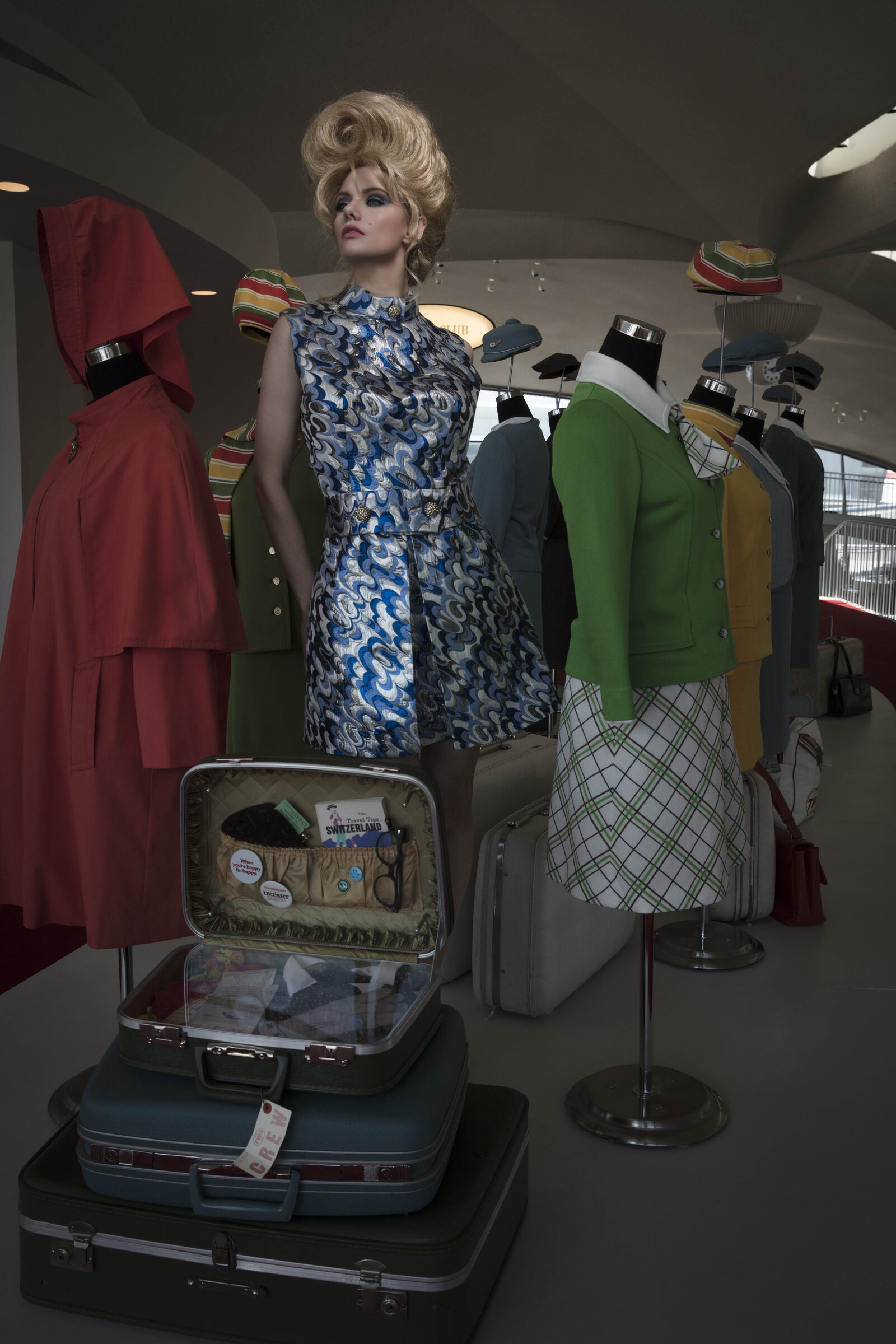 Makeup for a model in TWA terminal at JFK airport