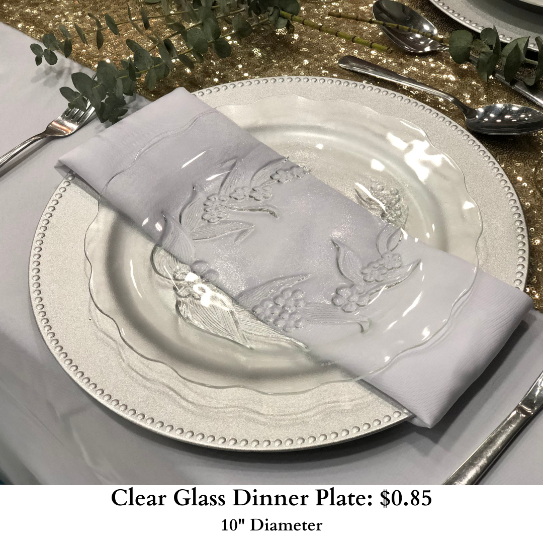 Clear Glass Dinner Plate-406