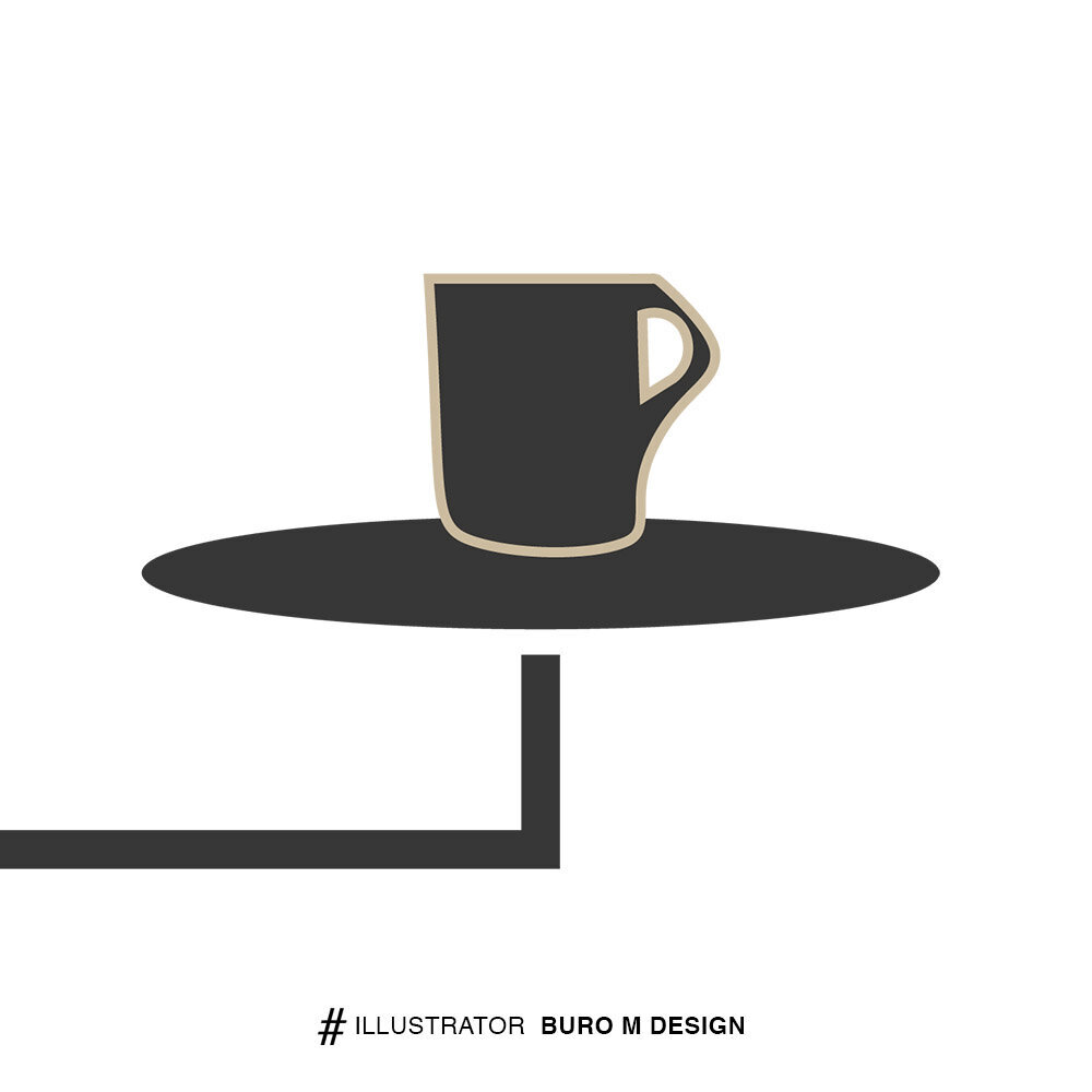 koffie merk icoon buro mdesign