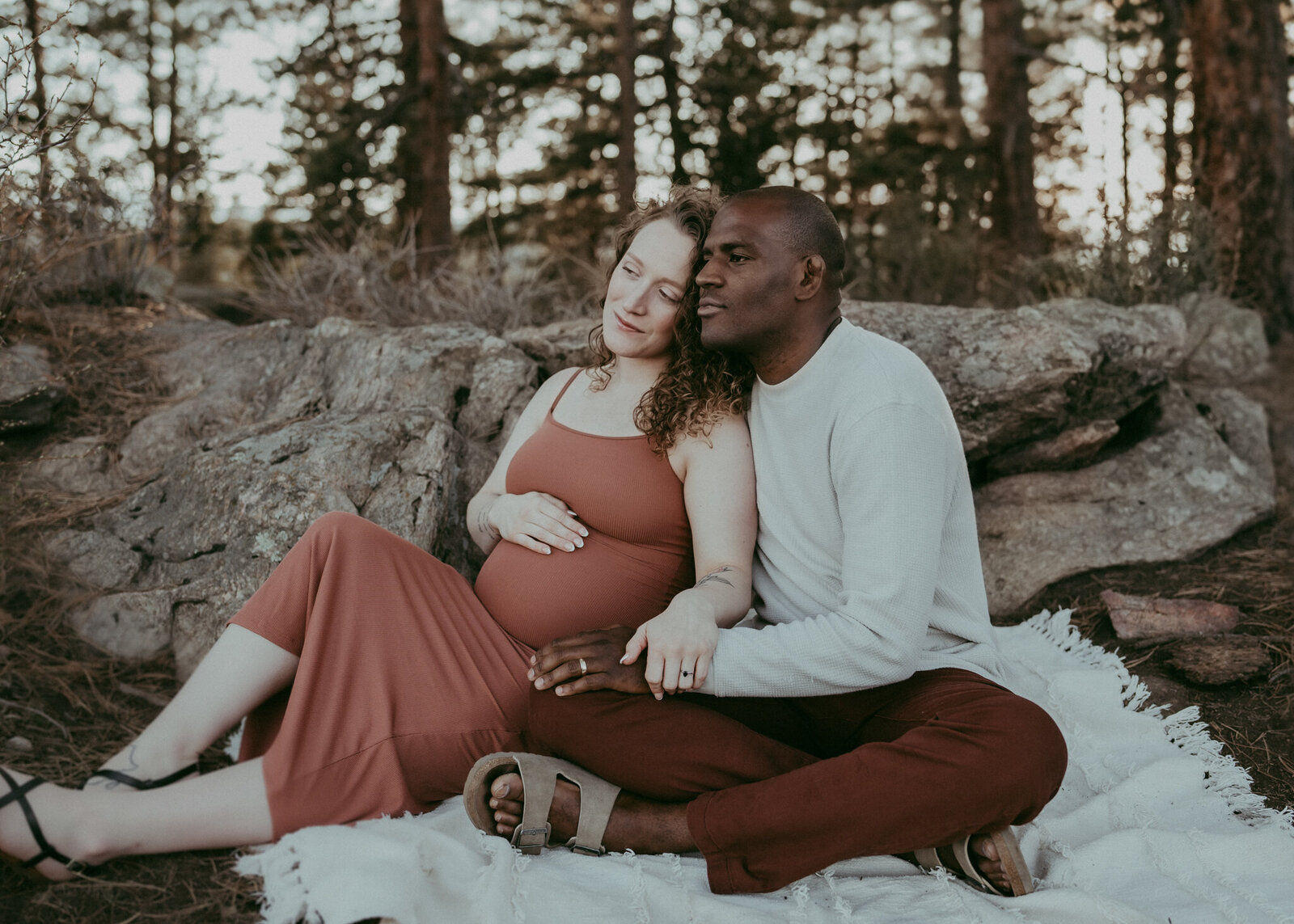 Outdoor Maternity Couples session in the mountains