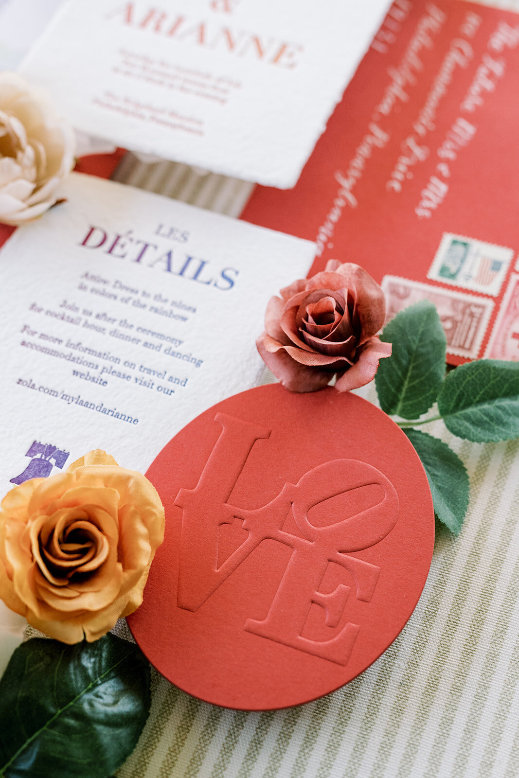 embossed-custom-shape-wedding-invitation