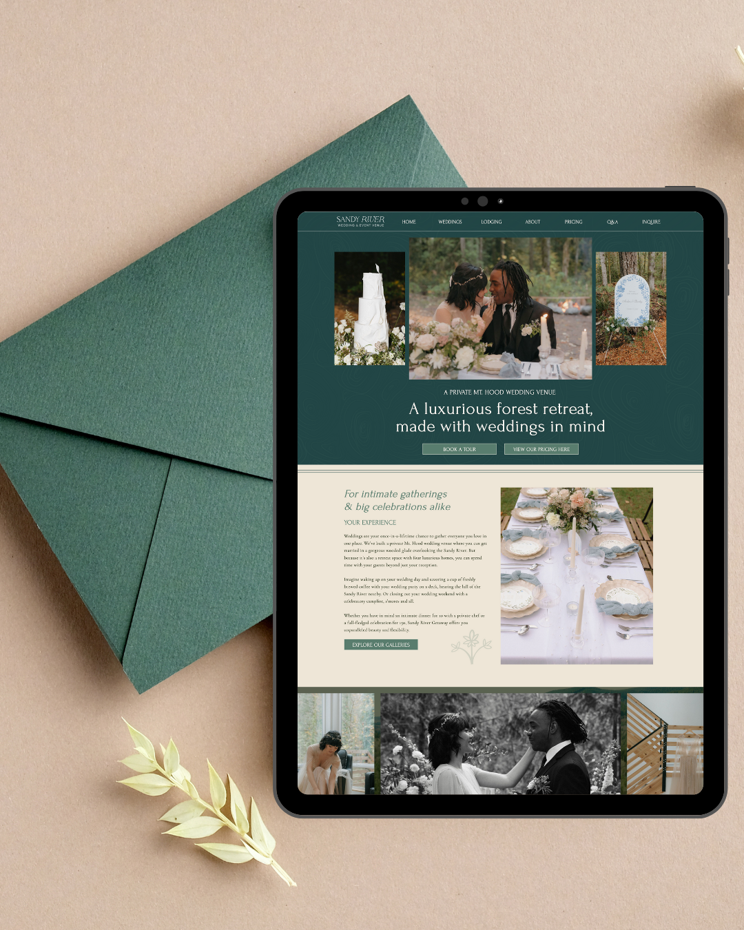 Custom-website-design-for-Sandy-river-getaway