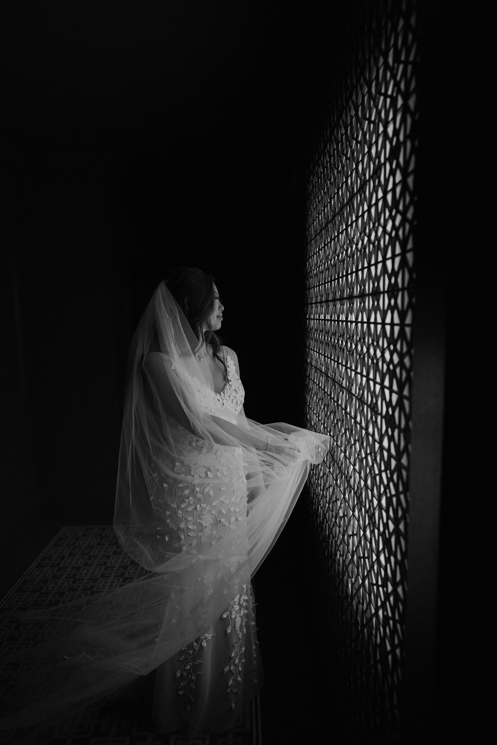 A bride in the hallways at the Incholm Ovolo brisbane City