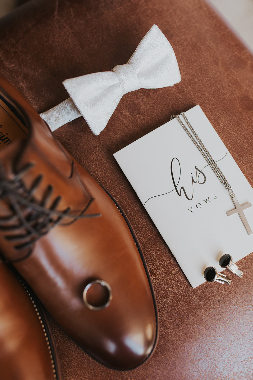 Wedding details for the groom