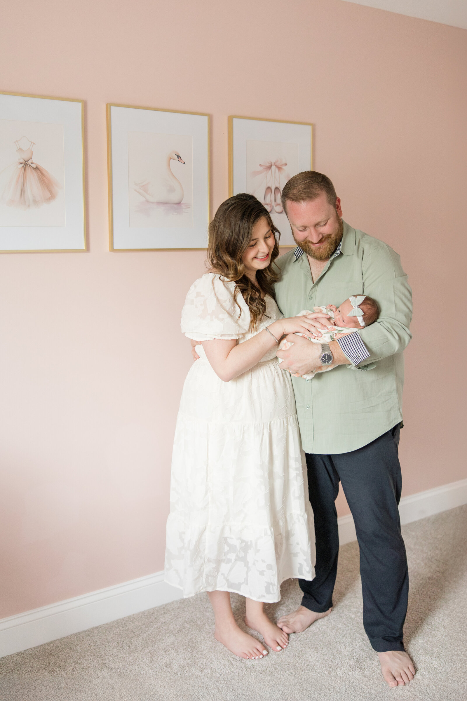 Cleveland Newborn Photographer ballerina little girl's nursery