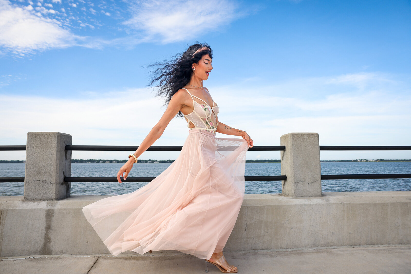 CINÉ fashion editorial, pink story, Charleston