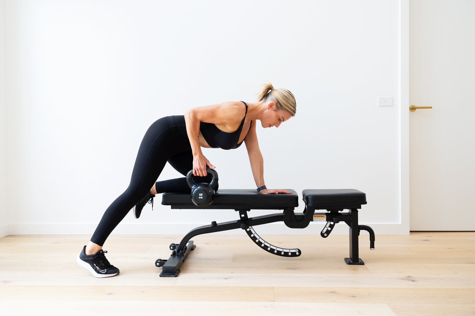 Personal Trainer demonstrating different exercises.