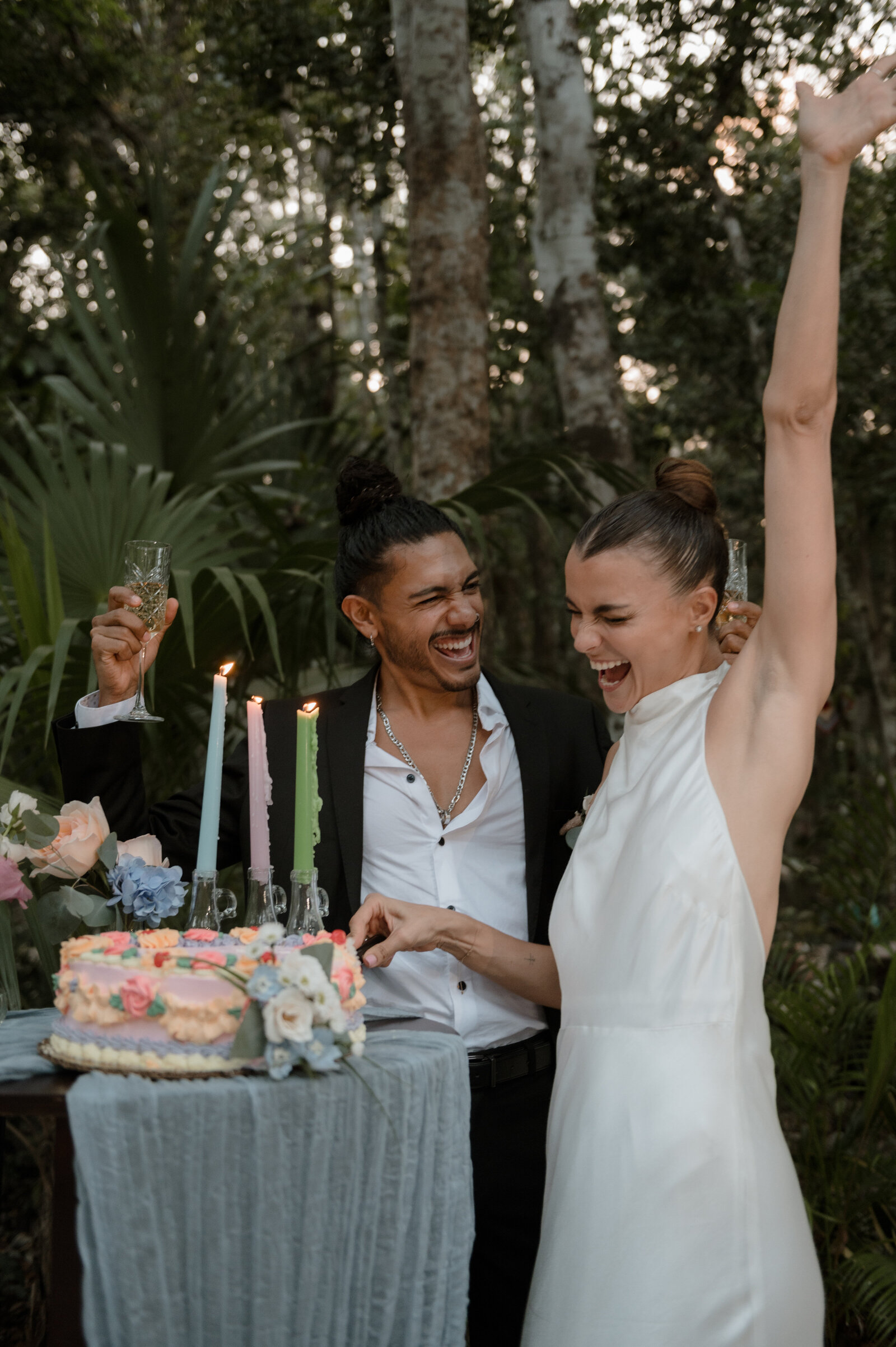 Couple on their wedding day