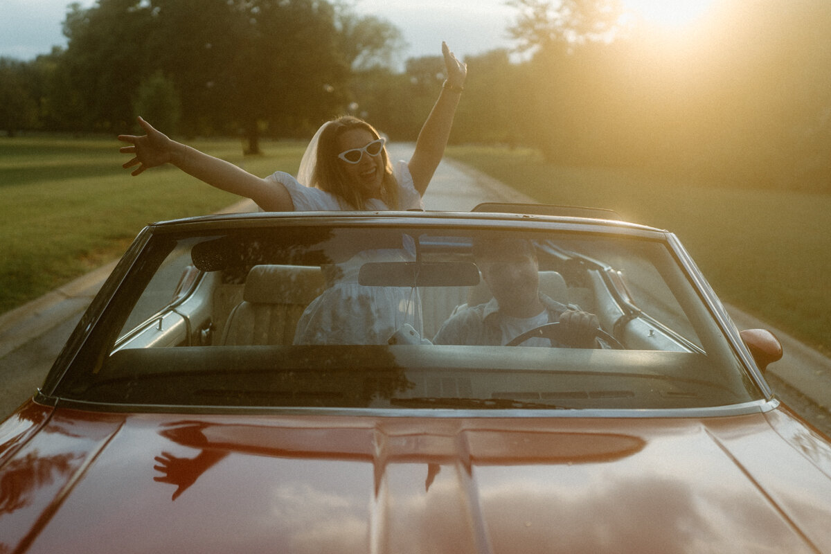 Timeless Romance- Vintage Engagement Session with Classic Car Charm-23