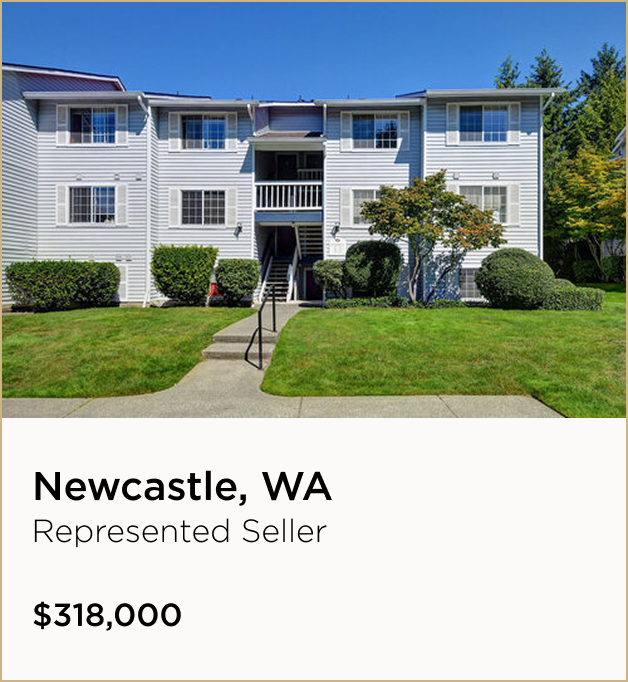 Newcastle, WA $318,000 – Represented Seller