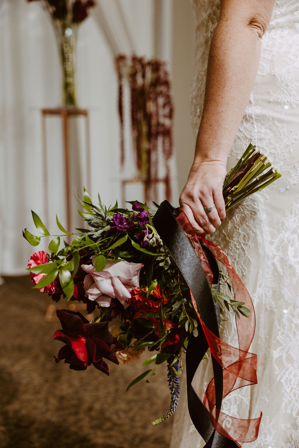 Jewel Tone Bridal Bouquet -  Kansas City Wedding Florist