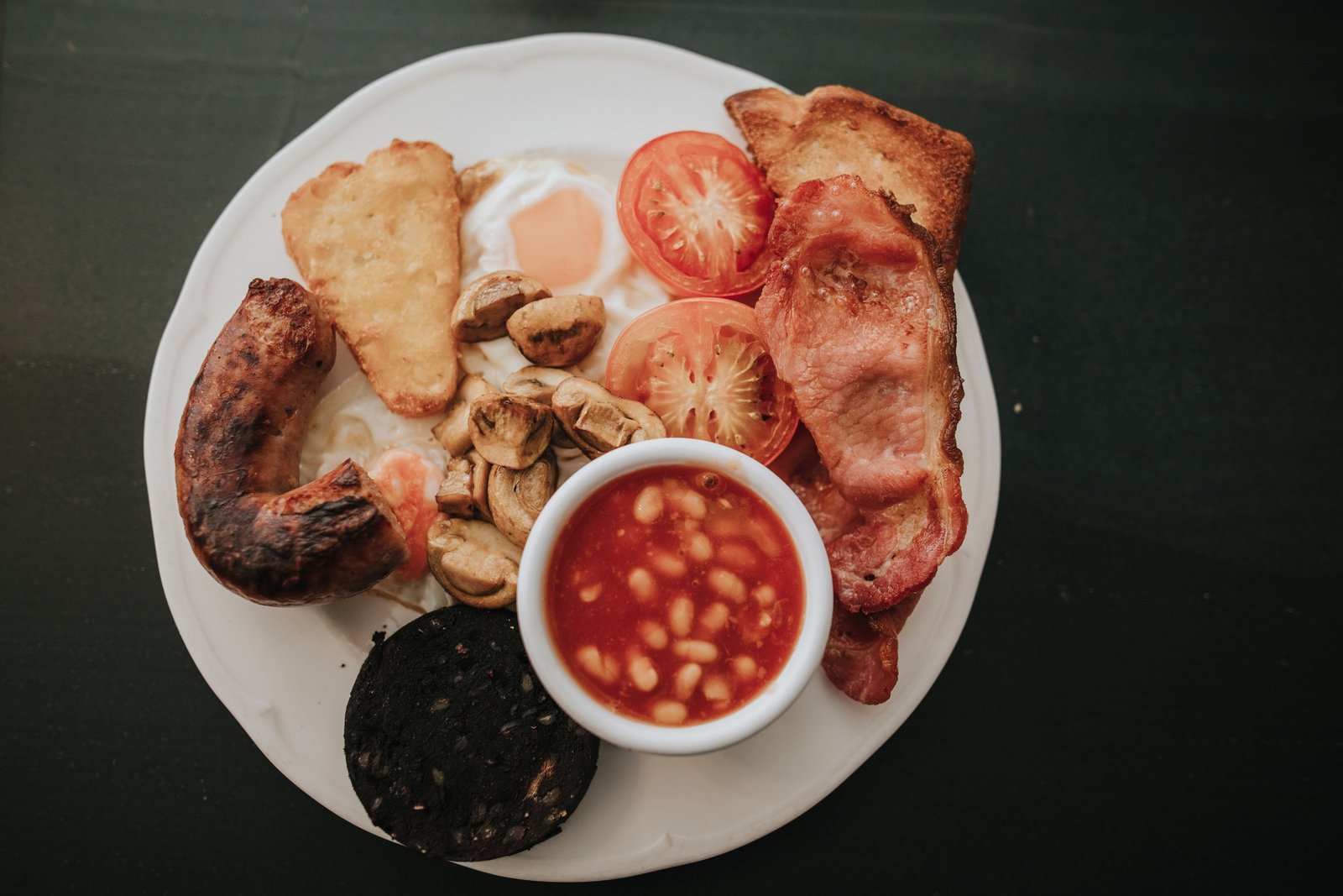 Traditional Full English Cooked Breakfast available at Baldry's Tearoom in Grasmere Village, The Lake District