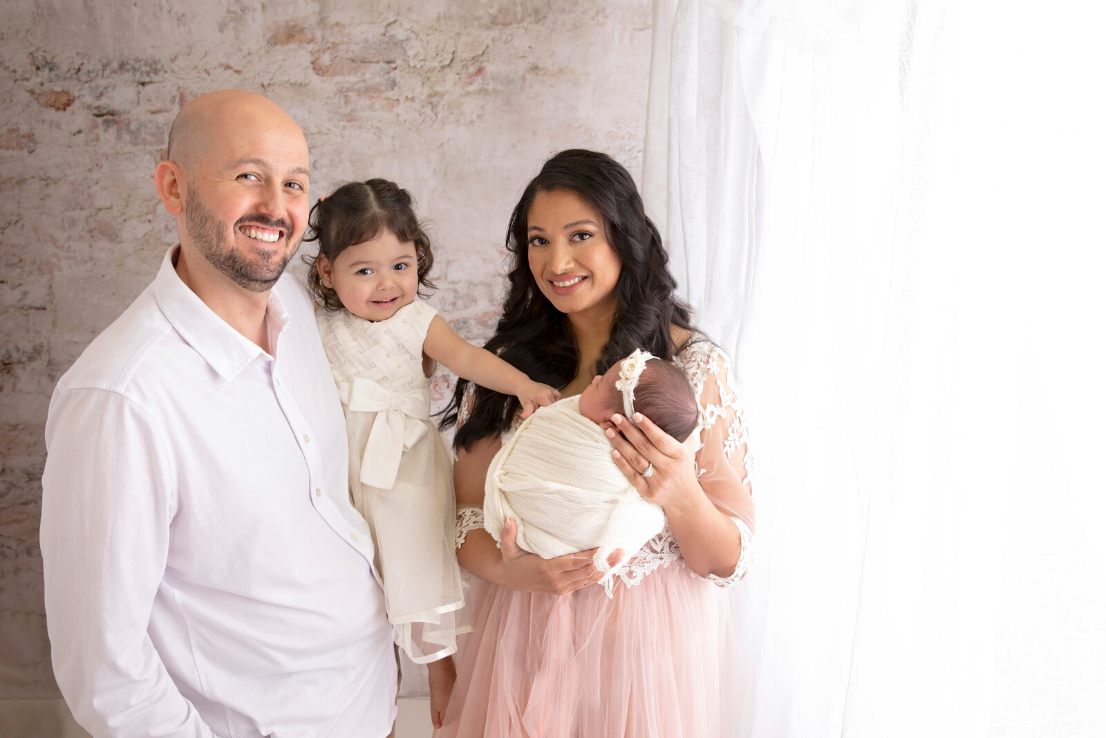 family love with newborn