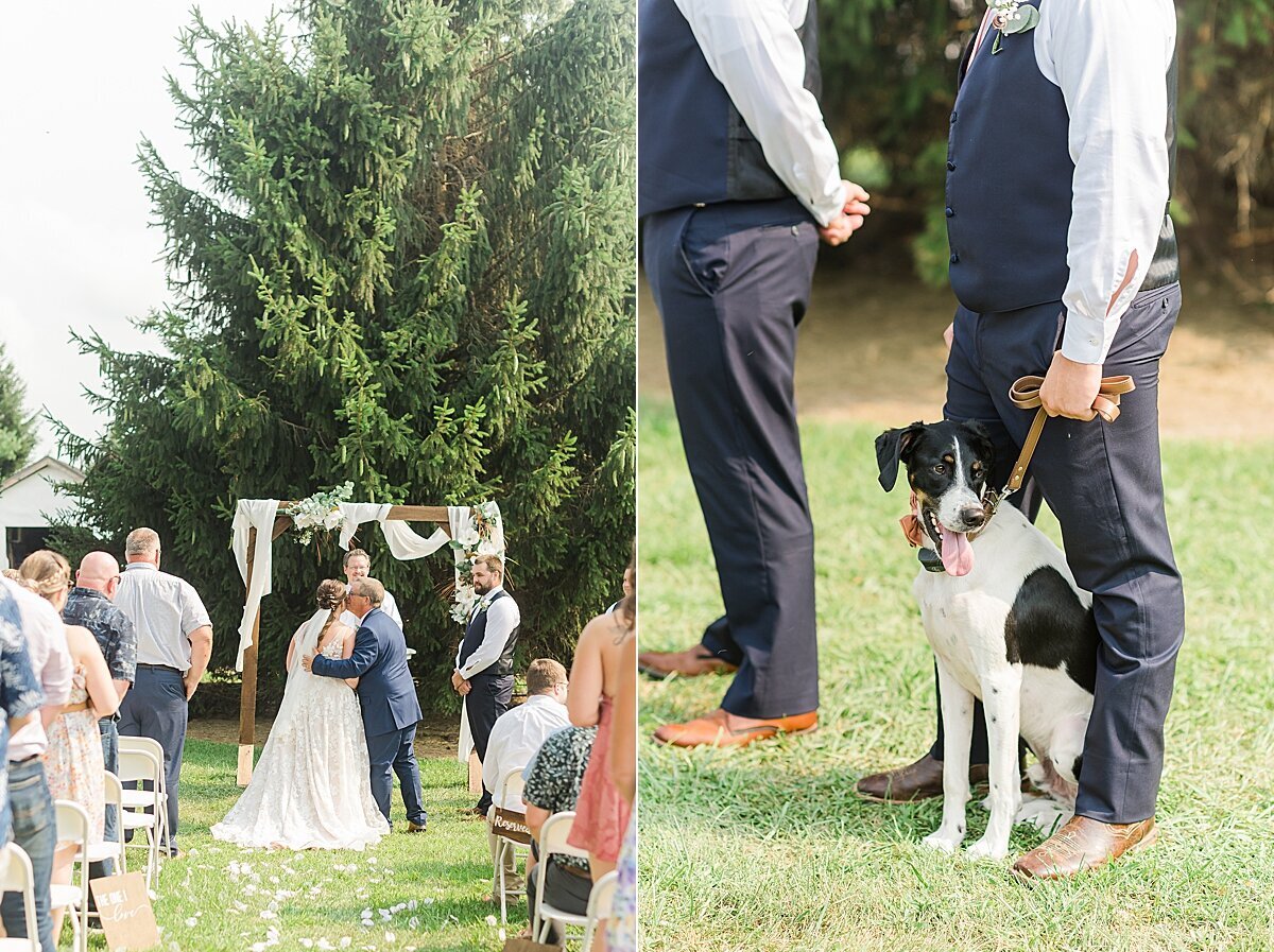 Navy & Rose Summer Backyard Wedding | Danvers, IL_0061