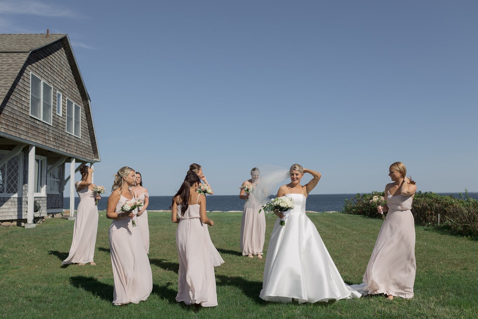 Tented South Dartmouth wedding at Salters Point. Deborah Zoe Photography.