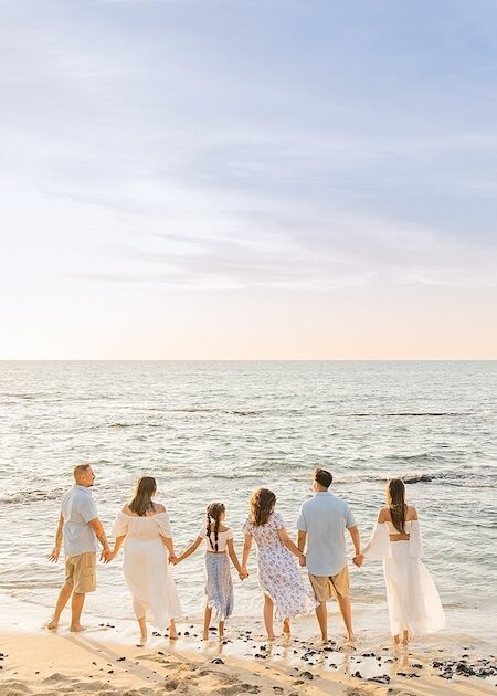 Big Island Photographers family shoot on the beach