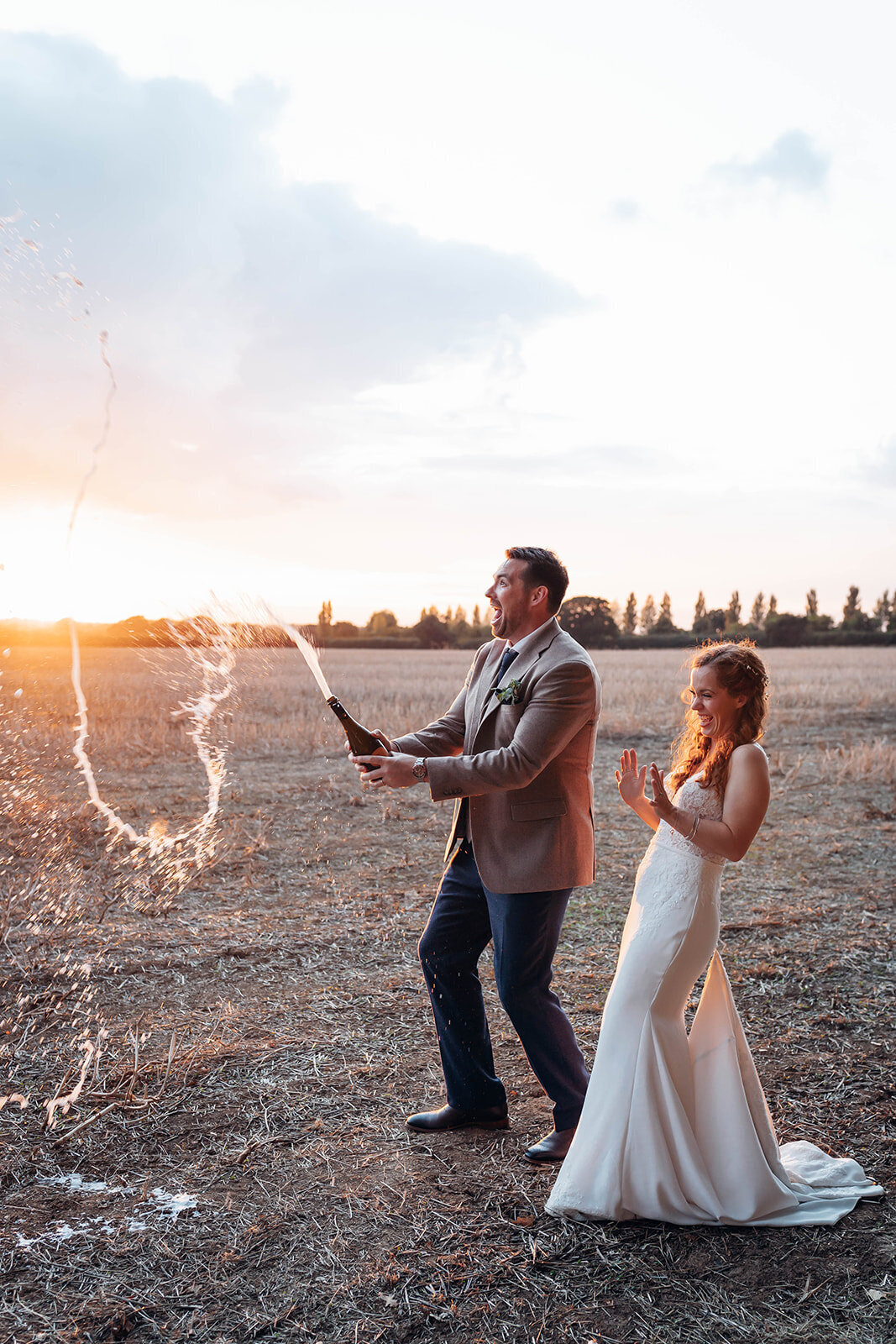 Golden-hour-wedding-portraits-at-cotswold-wedding