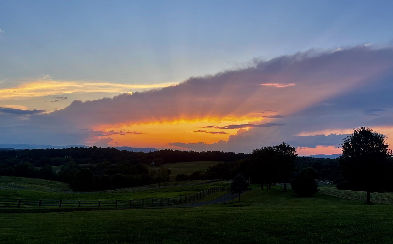 Sunset over Mountains