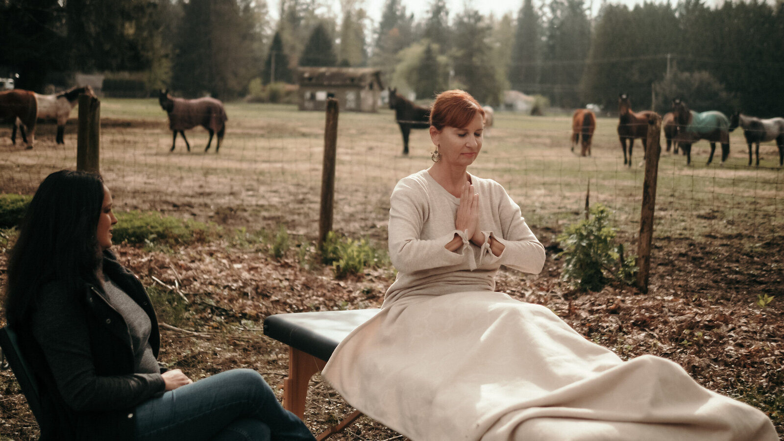 A Woman enjoying her horse