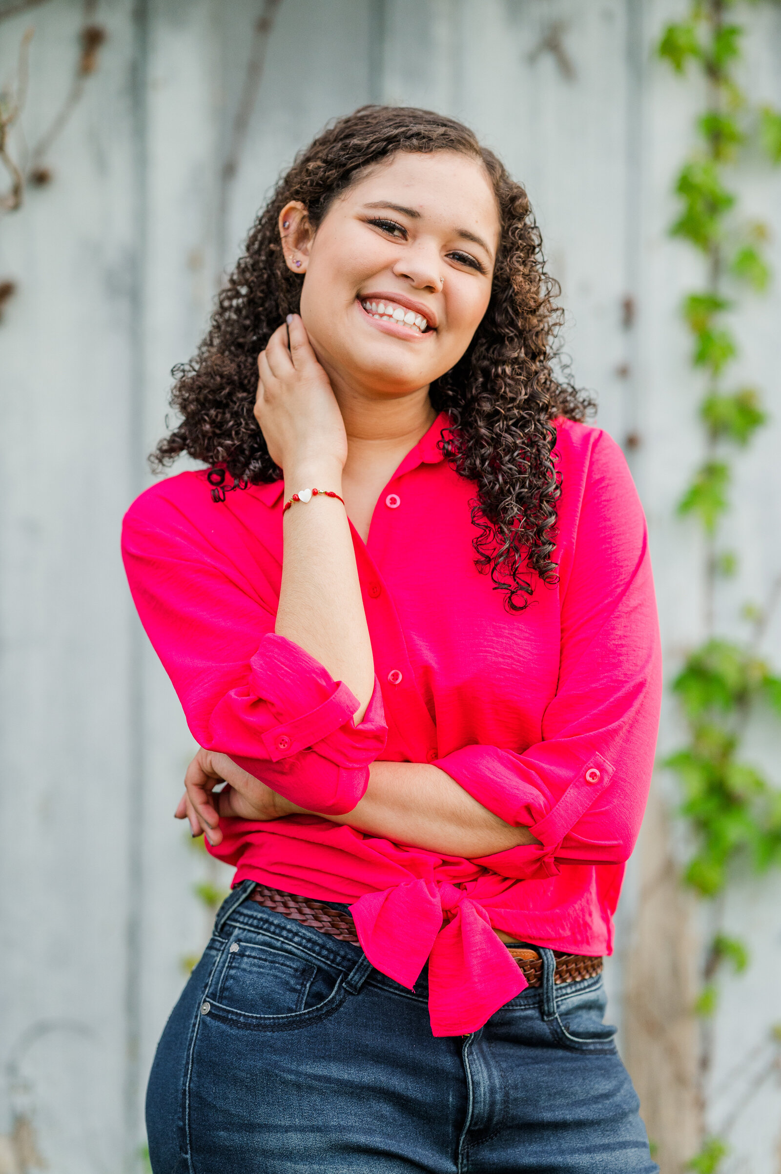 Buda High School Senior girl photoshoot at Buda Mill and Grain
