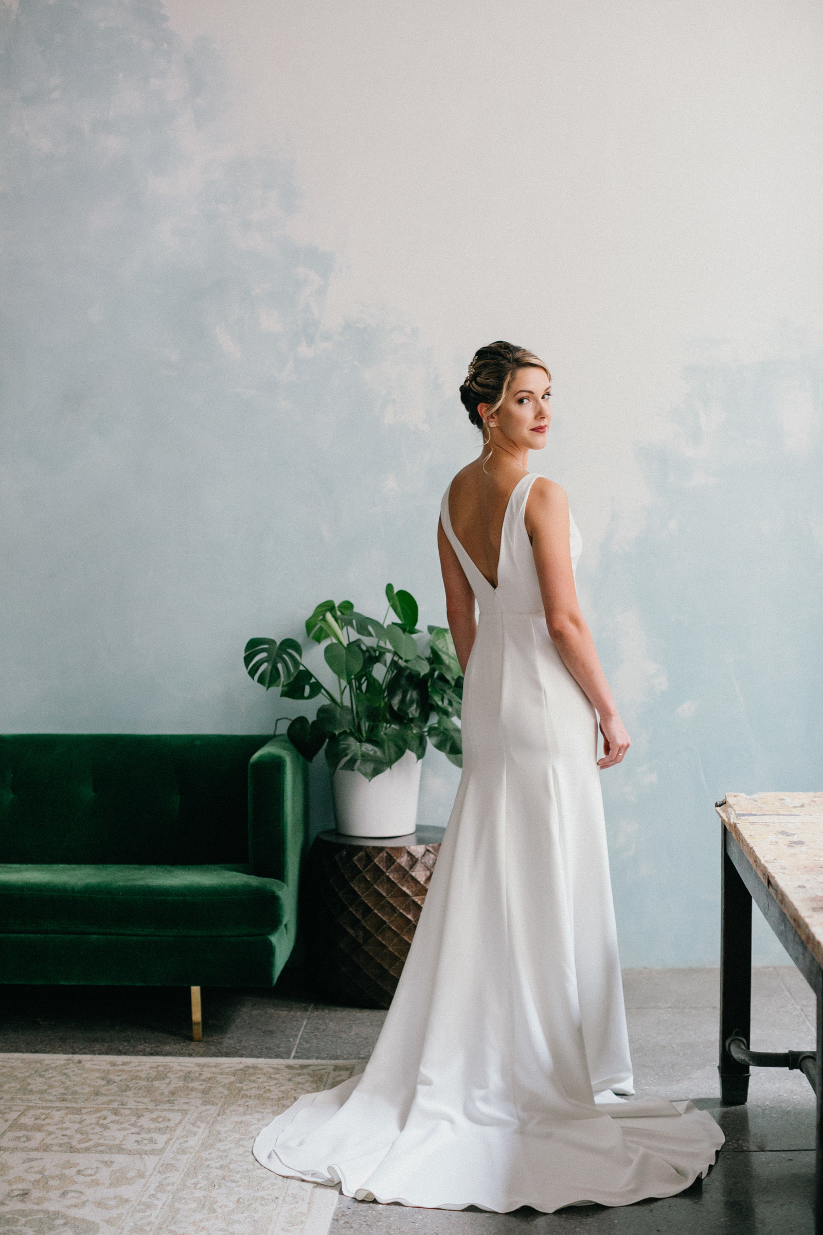 This Philadelphia bride looking like bridal perfection in this Sara Seven wedding Gown from Lovely Bride Philadelphia.