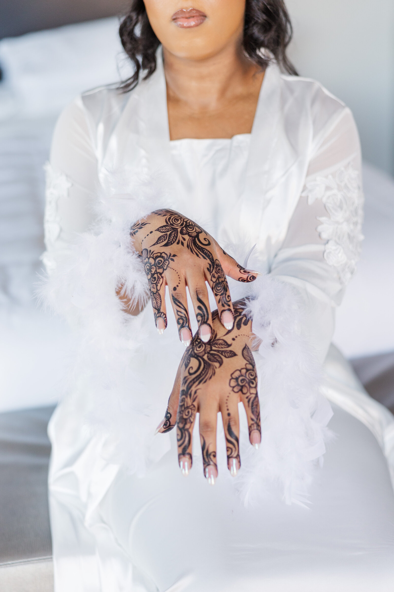 Bride's henna detail photography