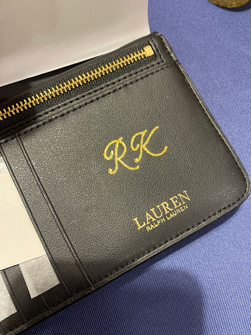 Lauren Ralph Lauren Wallet with Initials in Gold Foil