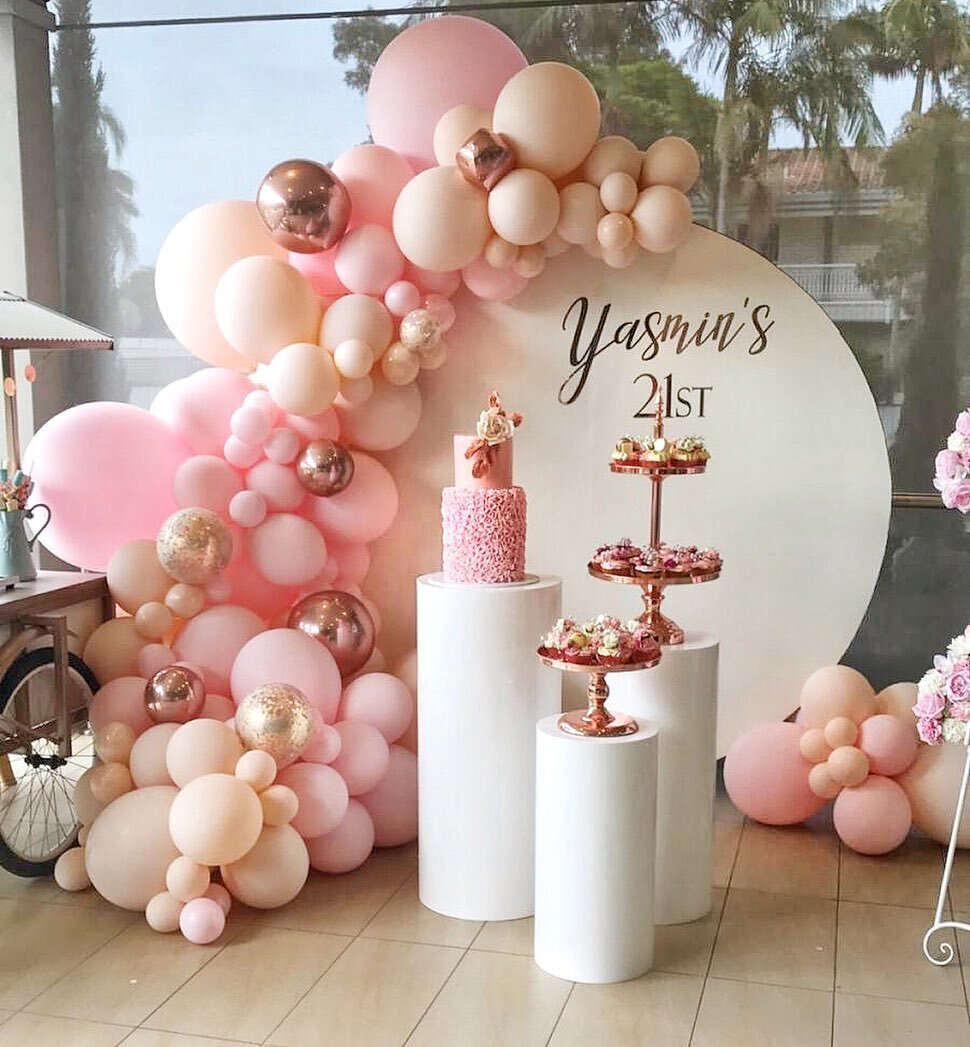 balloons attached to acrylic backdrop