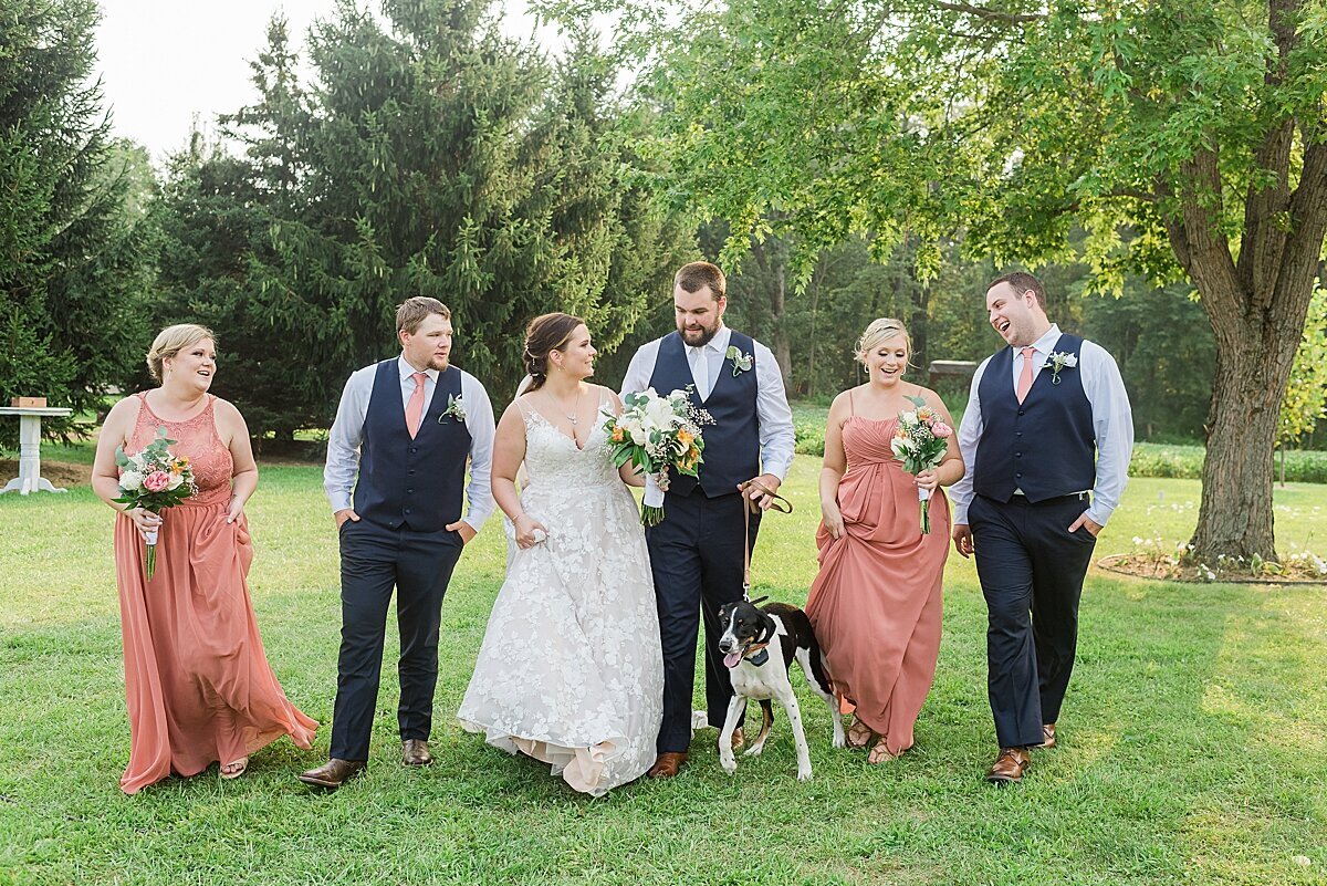 Navy & Rose Summer Backyard Wedding | Danvers, IL_0041