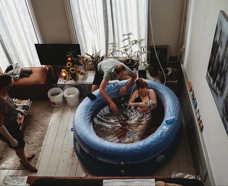Water birth at home
