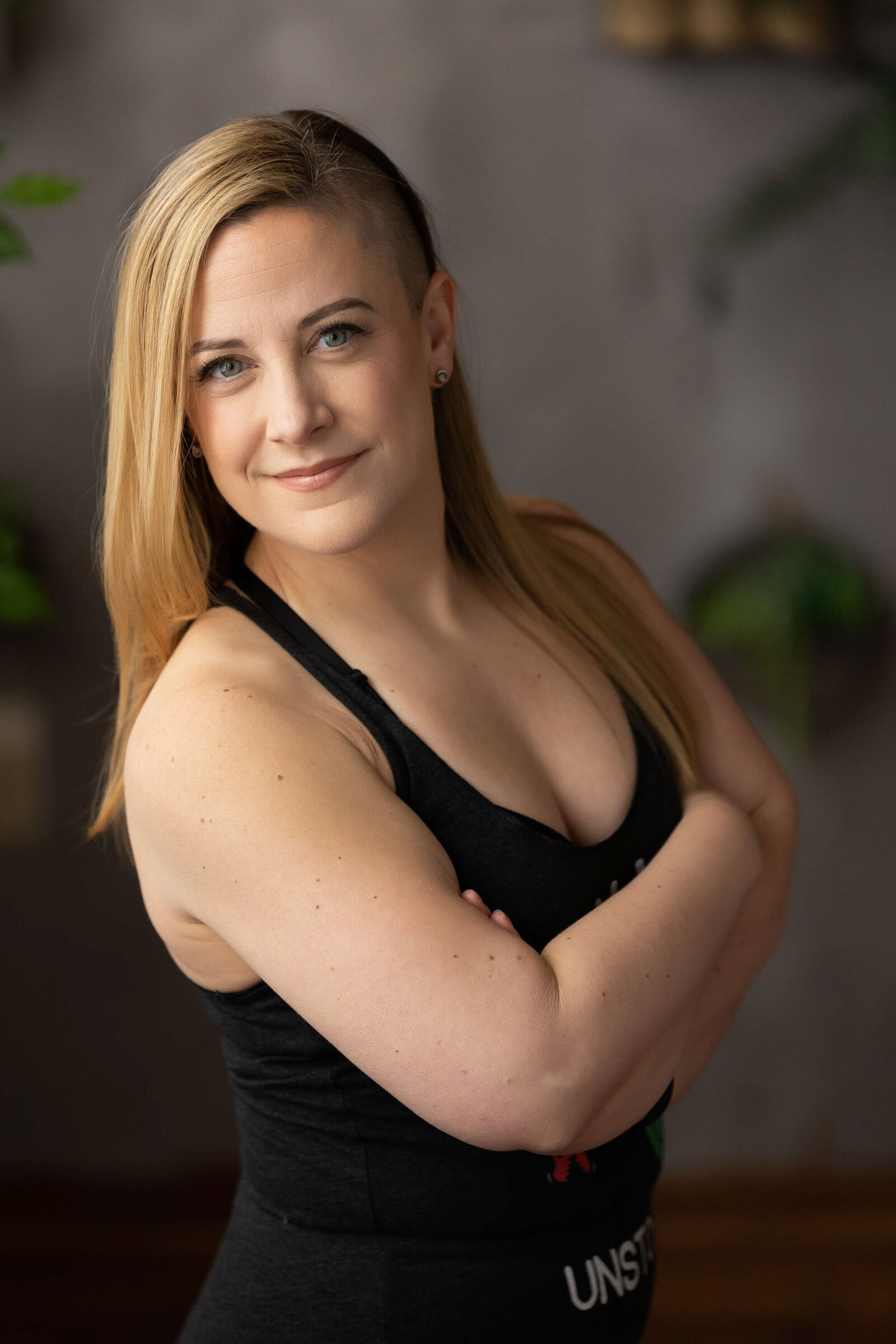 photo of a fit woman standing