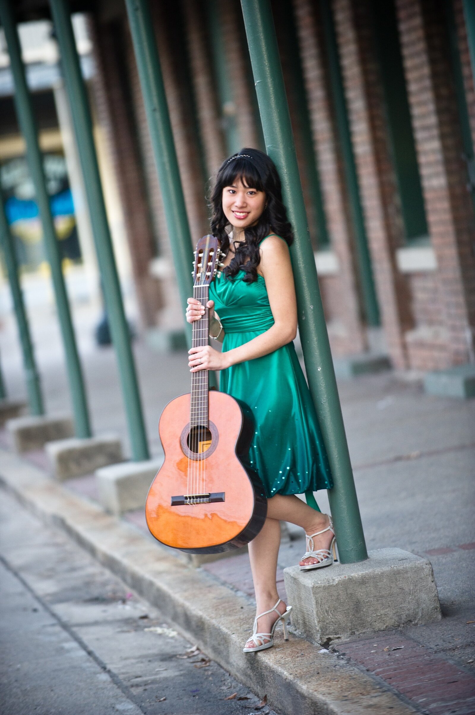 Senior portrait in Olde Town Slidell