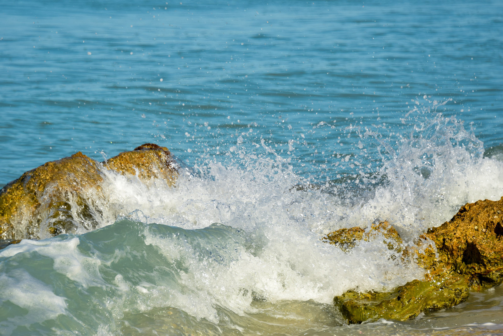 Wave Crashing on Rocks beach Naples Florida