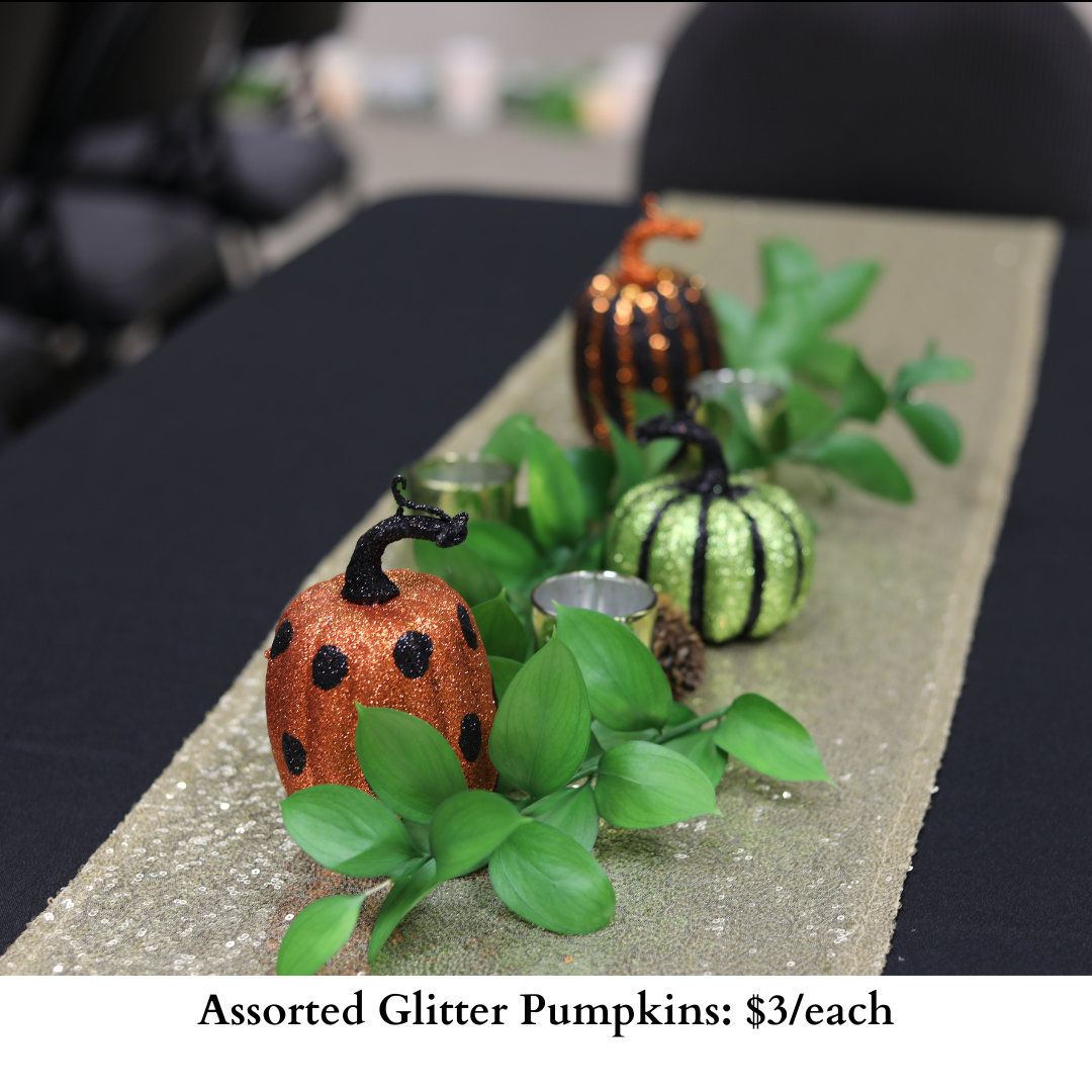 Assorted Glitter Pumpkins-498
