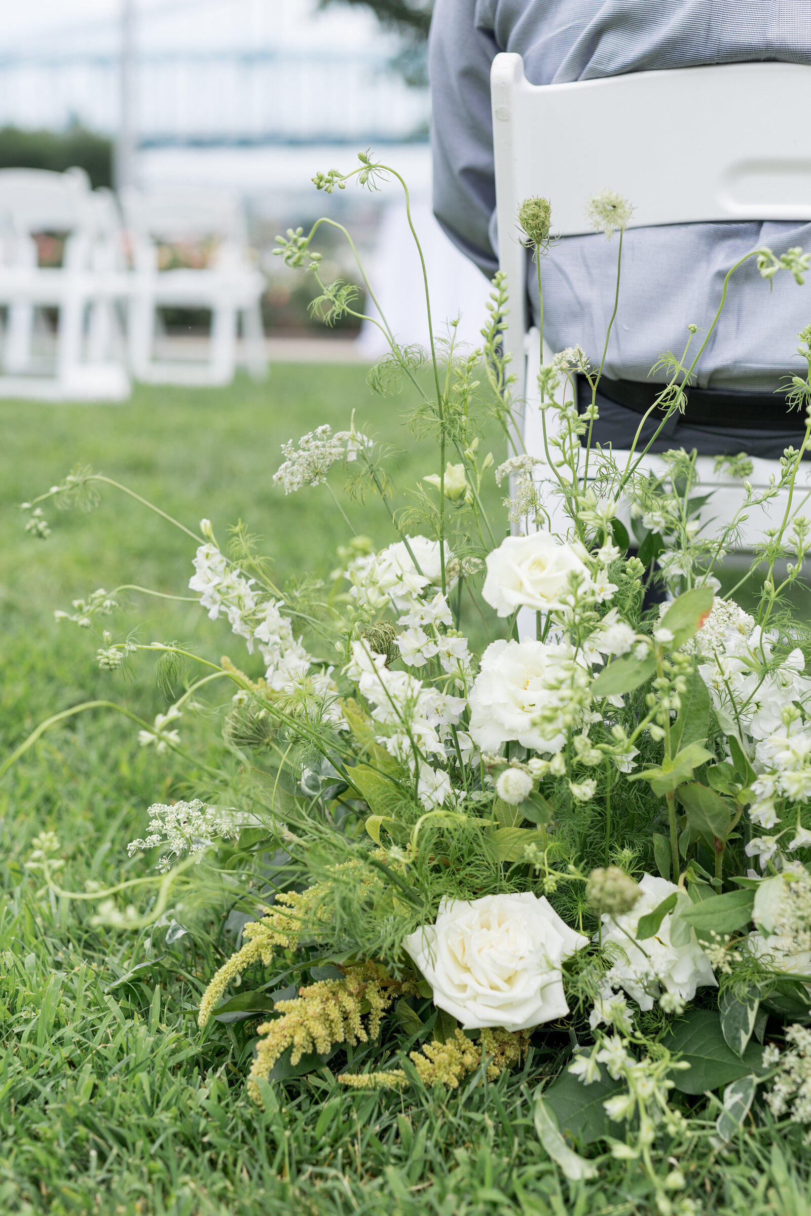 flowers at ceremony