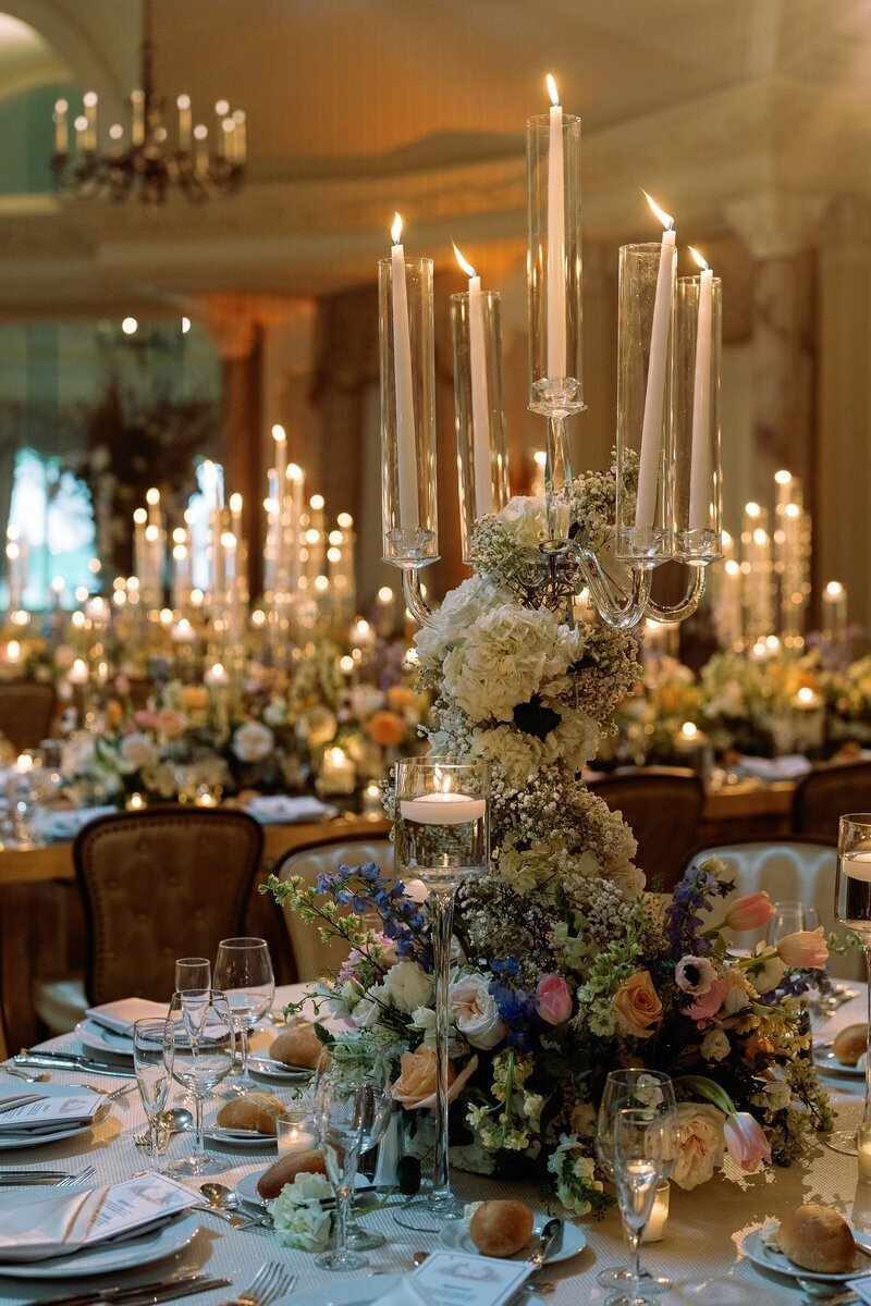 wedding reception set up takne by fort myers wedding photographer