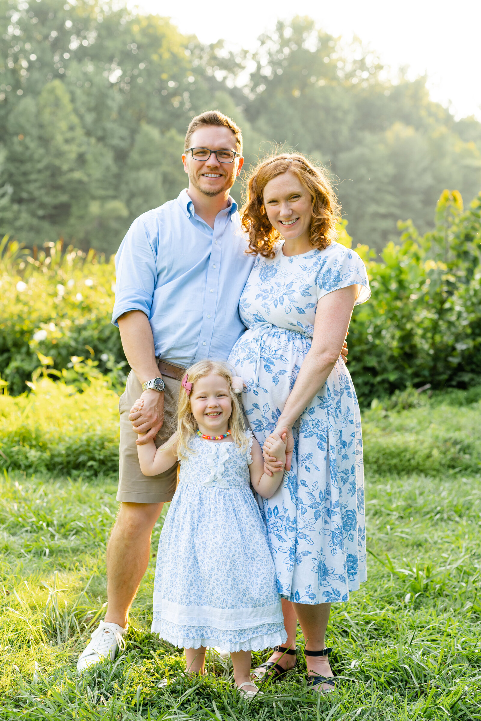 Light and Vibrant Summer Maternity Session at park  in Reston Virginia by Megan Hollada Photography - Northern Virginia Maternity Photographer