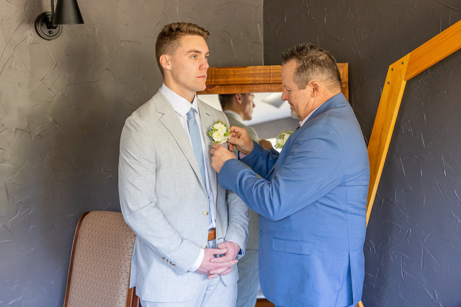 groom and father