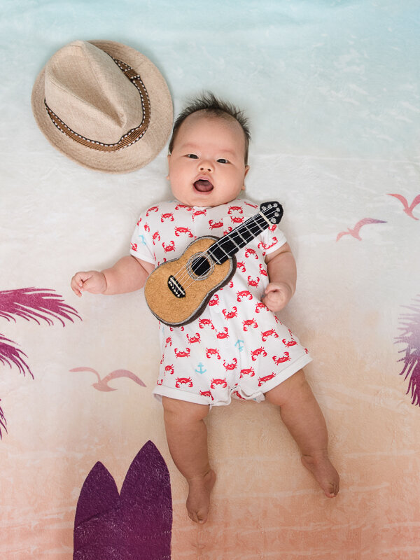 East Brunswick NJ Baby Photographer 100 Days Ukulele Beach