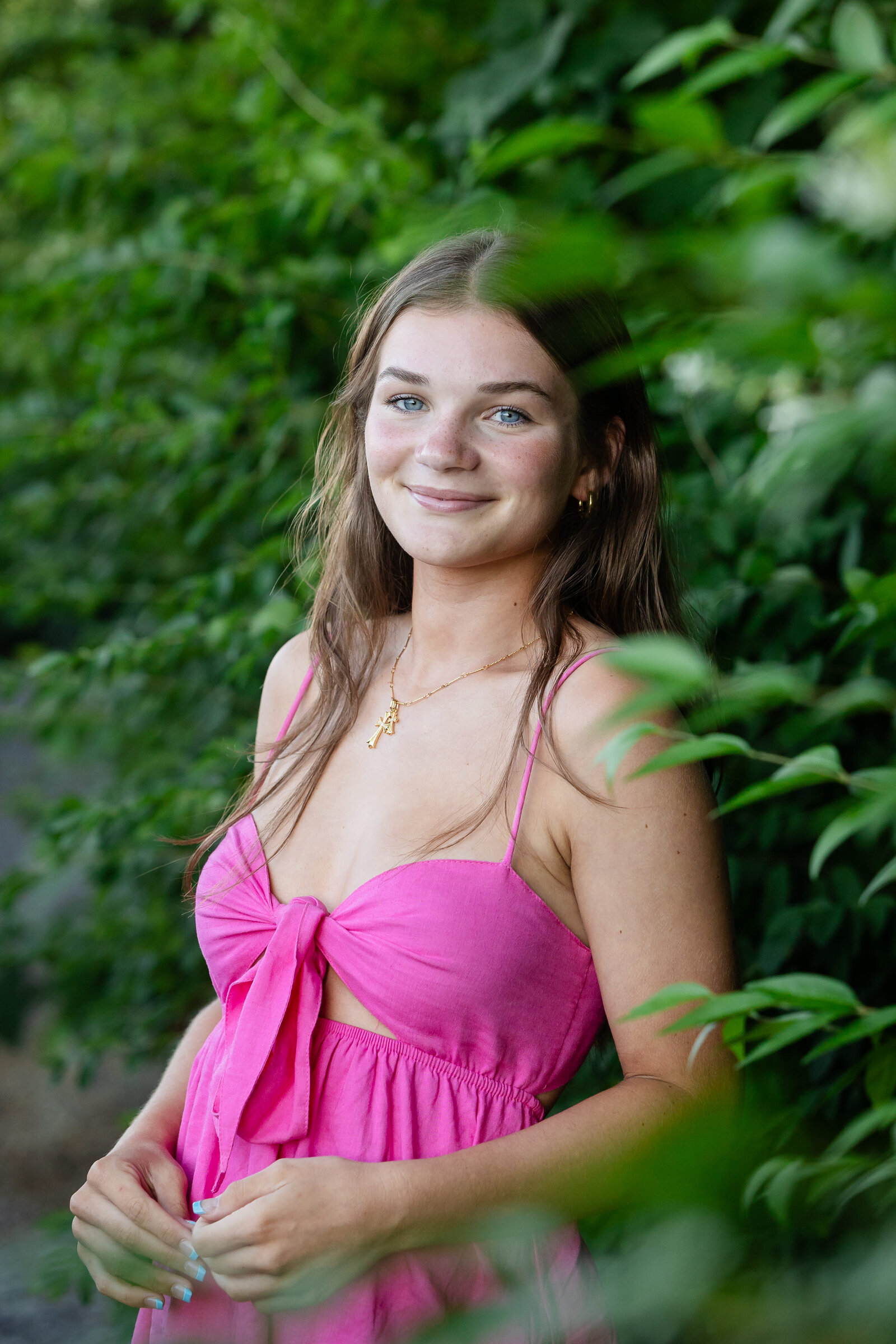 senior-portrait-pink-dress-lisa-gilbert-photography
