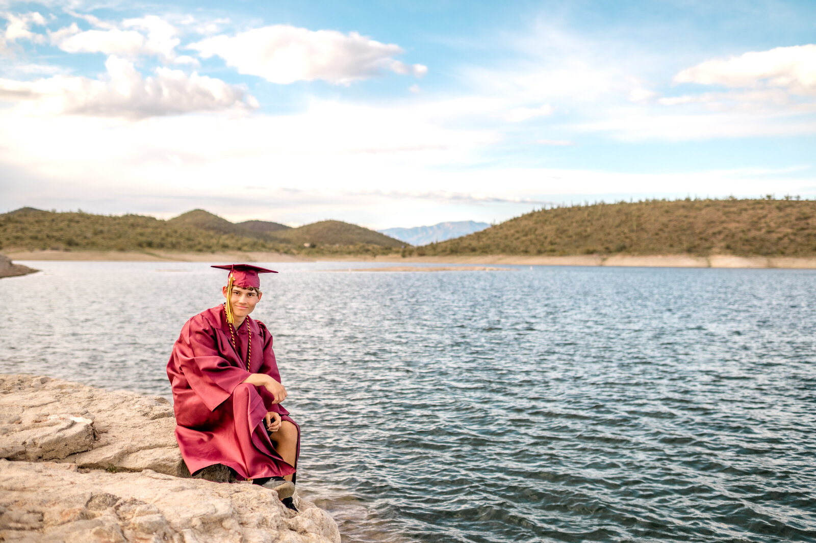 Brayden Bowers Senior Photos at Lake Pleasant Regional Park - Ashley Durham Photography-9