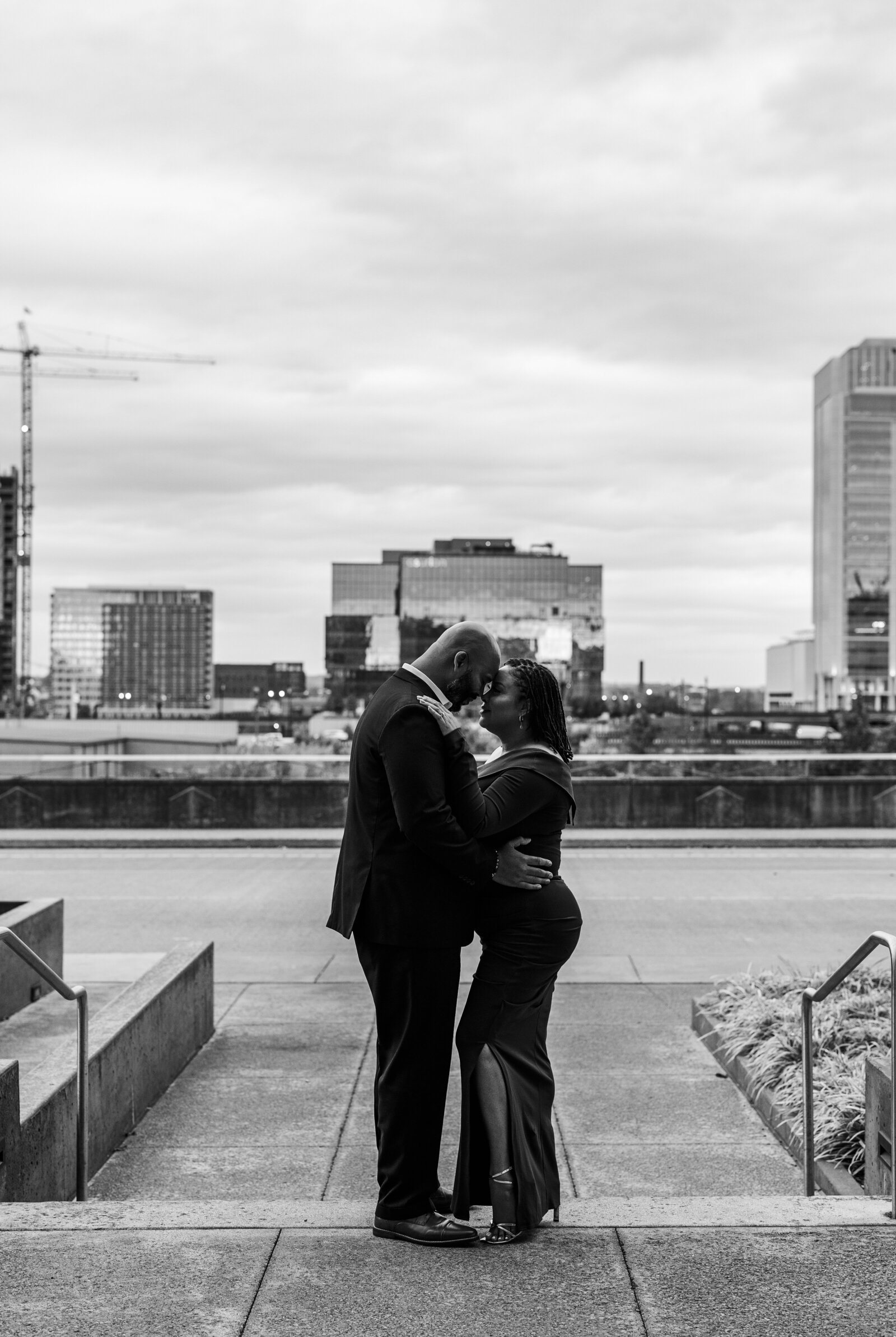 Nashville engagement photos in the Gulch