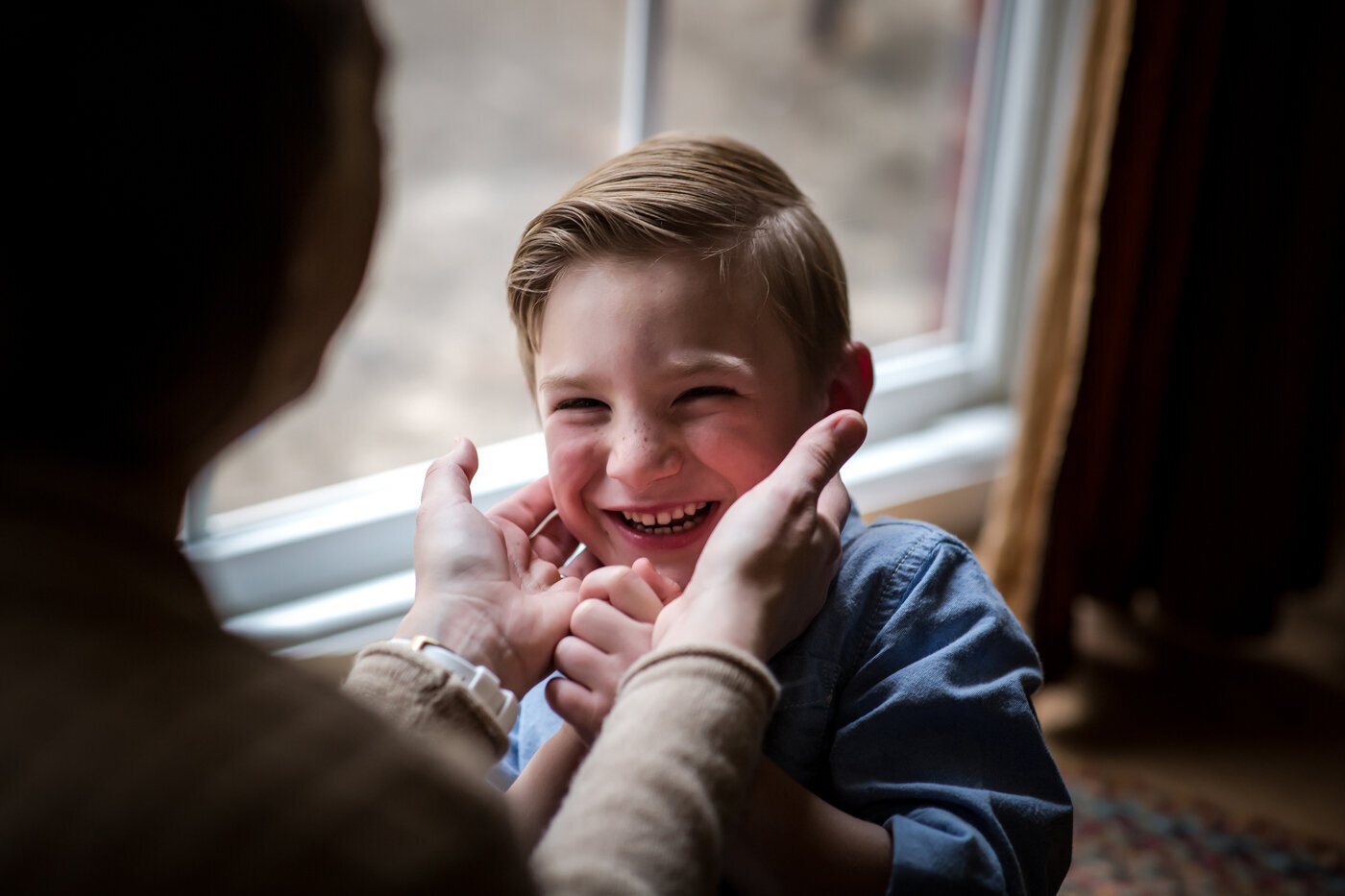 family photographer, columbus, ga, atlanta, mom holding son's face_1625