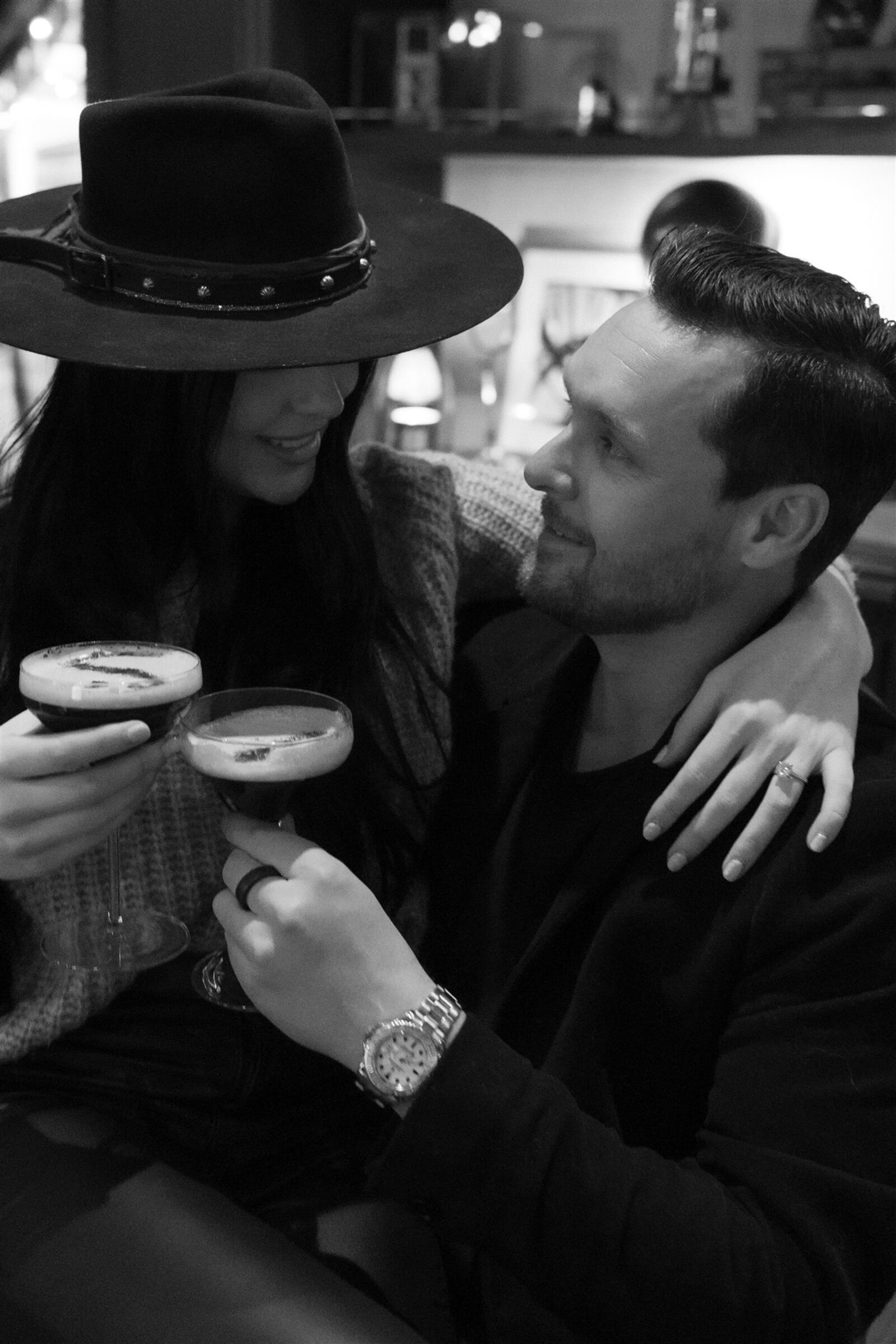 Hotel Jerome après-ski engagement photography