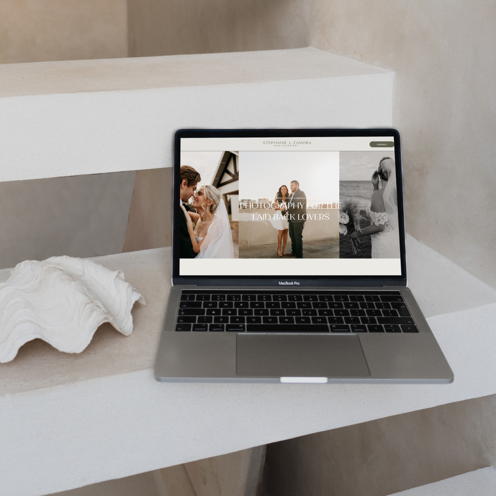 Photographer website on Showit