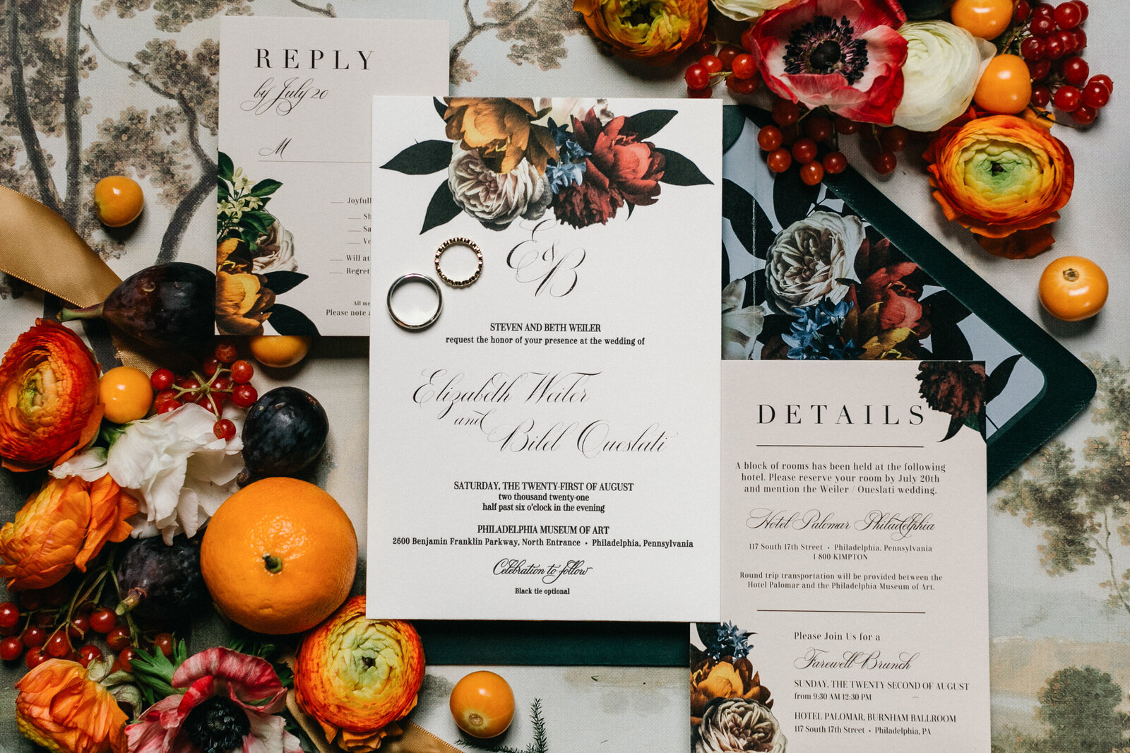 unique and artistic invitation suite from philadelphia print shop 