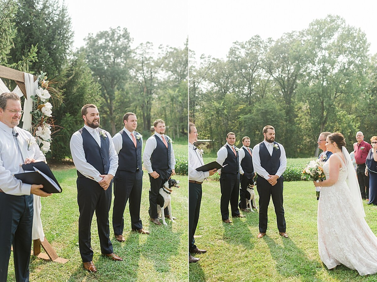 Navy & Rose Summer Backyard Wedding | Danvers, IL_0060