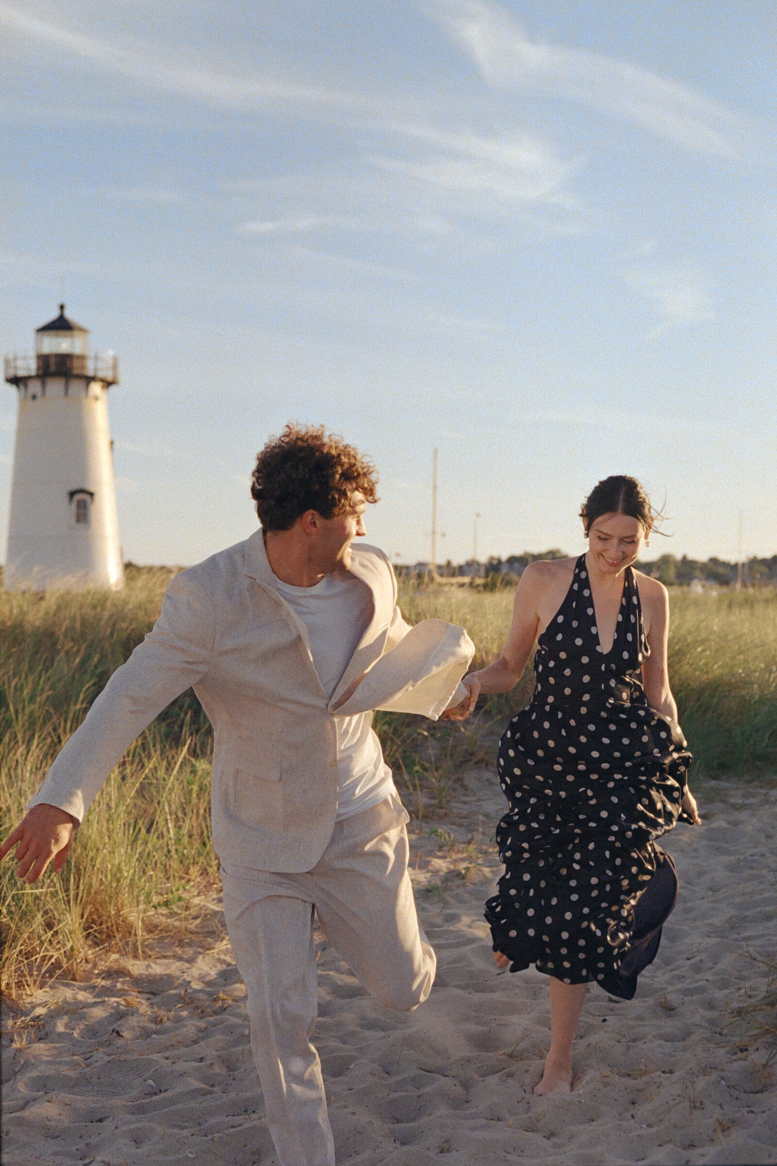 Edgartown engagement session; East Coast wedding photographer
